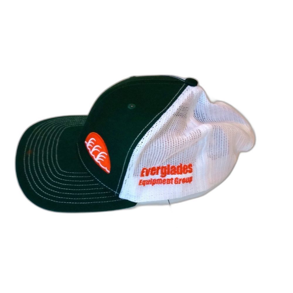 Richardson 112 Trucker Cap Green White Snapback Everglades Logo Hat Small Flaw